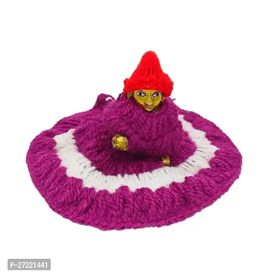 Laddu Gopal Winter Dress Size 3-4 Bal Gopal Krishna Idol Woolen Cloth Poashak Laddu Gopal Woolen Dress Combo Set (Set of 3)-thumb2