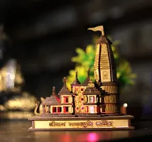 LED Lights Shree Ram Ayodhya Mandir 3D Wooden Model | Detachable Ram Janambhoomi Ayodhya Mandir-thumb1