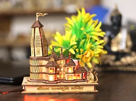 LED Lights Shree Ram Ayodhya Mandir 3D Wooden Model | Detachable Ram Janambhoomi Ayodhya Mandir-thumb2