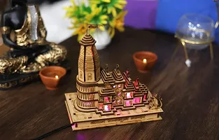 LED Lights Shree Ram Ayodhya Mandir 3D Wooden Model | Detachable Ram Janambhoomi Ayodhya Mandir-thumb3