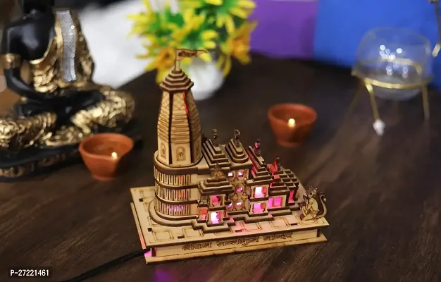 LED Lights Shree Ram Ayodhya Mandir 3D Wooden Model | Detachable Ram Janambhoomi Ayodhya Mandir-thumb4