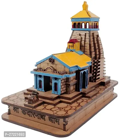 Shri Kedarnath Dham Temple in Wood Color 3D Model Big Mandir Statue-thumb0