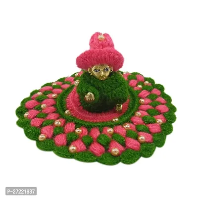 Laddu Gopal Ji Woolen  Winter Dress of Lord Krishna Ladoo Gopal ji Shri Krishna ji Bal Gopal Ji - Mix Color Heavy  Designer with Cap (Size 3-4 No, Pack of 4pc)-thumb3