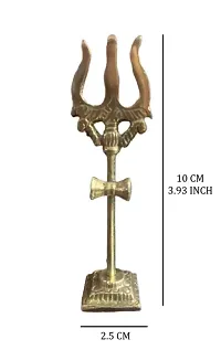 brass plate with shivling stand and trishul Puja Articles-thumb1