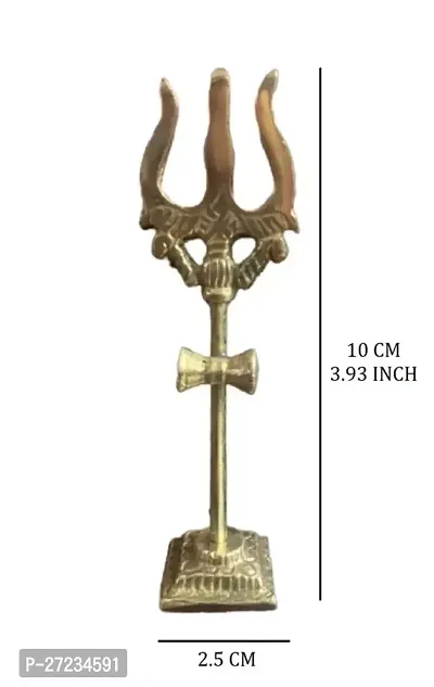 brass plate with shivling stand and trishul Puja Articles-thumb2