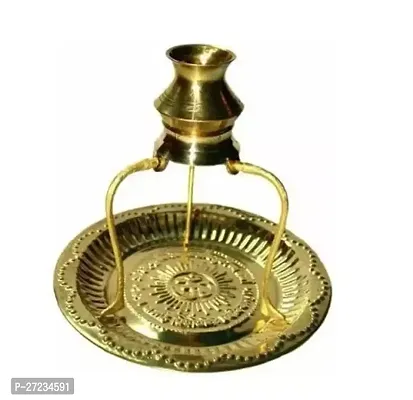 brass plate with shivling stand and trishul Puja Articles-thumb4