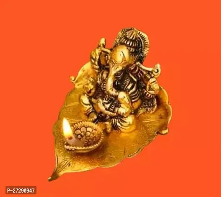 Lord Ganesha Ji with Diya Idols  Figurines