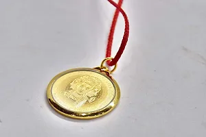 24 K Gold Plated Lord Shankar Coin Pendant and Necklace-thumb3