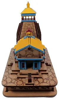 Shri Kedarnath Dham Temple in Wood Color 3D Model Big Mandir Statue-thumb1