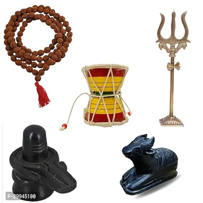 Decorative Religious Shivling Showpiece with Pooja Item, Combo-thumb0