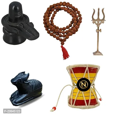 Decorative Religious Shivling Showpiece with Pooja Item, Combo-thumb0