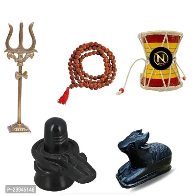 Decorative Religious Shivling Showpiece with Pooja Item, Combo