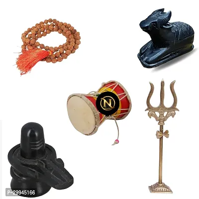 Decorative Religious Shivling Showpiece with Pooja Item, Combo