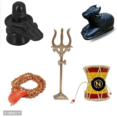 Decorative Religious Shivling Showpiece with Pooja Item, Combo