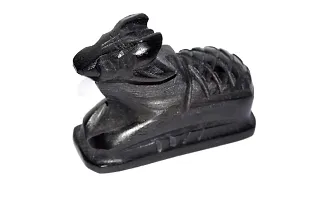 tanishka creations Black Marble Nandi Decorative Showpiece  -  10 cm (Marble, Black)-thumb2