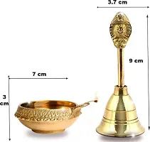 Deginer Brass Diya With Pooja Bell-thumb1