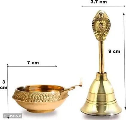 Deginer Brass Diya With Pooja Bell-thumb2