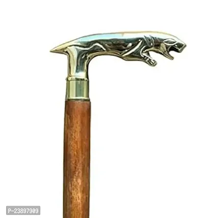 Buy Handmade Wooden Walking Cane with White Leaf Gudda Brass Handle 36  inches Online In India At Discounted Prices