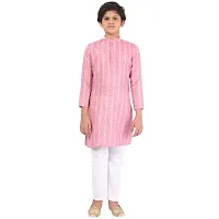 Stylish Fancy Cotton Rayon Kurta With Bottom Wear Set For Boys-thumb2