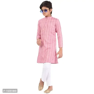 Stylish Fancy Cotton Rayon Kurta With Bottom Wear Set For Boys-thumb4