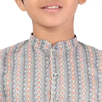 Stylish Fancy Cotton Rayon Kurta With Bottom Wear Set For Boys-thumb1