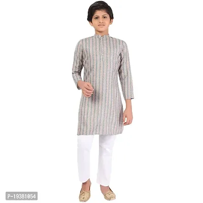 Stylish Fancy Cotton Rayon Kurta With Bottom Wear Set For Boys-thumb4