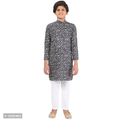 Stylish Fancy Cotton Rayon Kurta With Bottom Wear Set For Boys-thumb2