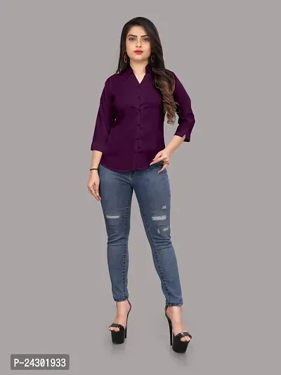 Stylish Women Georgette Casual Shirt-thumb3