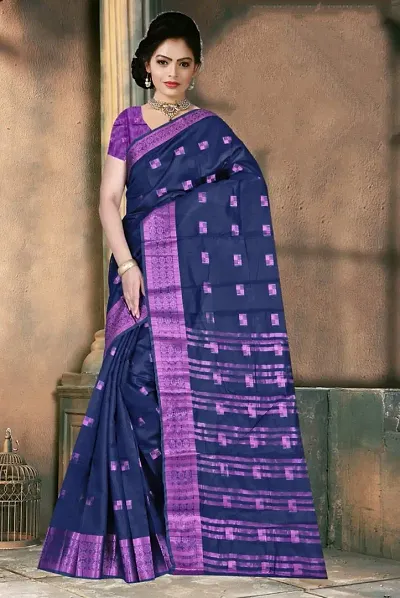 New In Cotton Silk Saree with Blouse piece 