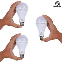 GLOWING NIGHT 12 Watts B22 LED White Emergency Bulb, Pack of 3-thumb1
