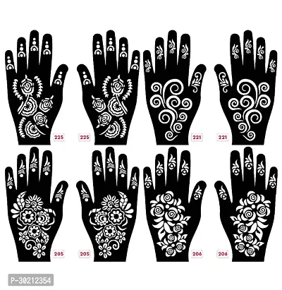 Beautiful Mehndi Stencils Stickers Pack Of 4 Pairs-thumb0