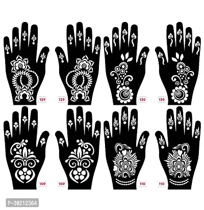 Beautiful Mehndi Stencils Stickers Pack Of 4 Pairs