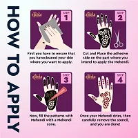 Apcute Stencil tattoo | Mehandi Stencils for Girls, women and Kids | Easy to use, Best Mehandi Design Stencil Sticker collections, Design no - Apcute - HB - 188-thumb3