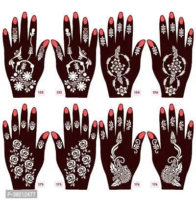 Beautiful Mehndi Stencils Stickers Pack Of 4 Pairs-thumb0