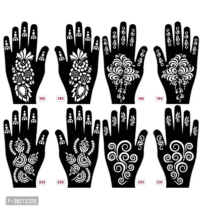 Beautiful Mehndi Stencils Stickers Pack Of 4 Pairs