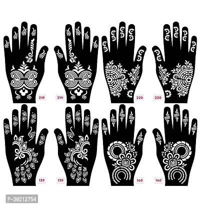 Beautiful Mehndi Stencils Stickers Pack Of 4 Pairs-thumb0