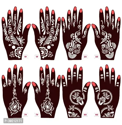 Beautiful Mehndi Stencils Stickers Pack Of 4 Pairs-thumb0