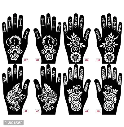 Beautiful Mehndi Stencils Stickers Pack Of 4 Pairs