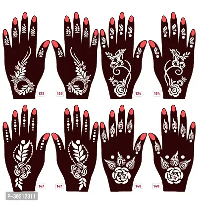 Beautiful Mehndi Stencils Stickers Pack Of 4 Pairs