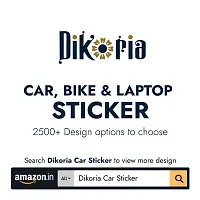 Dikoria Bull Car Sticker, car Stickers for Car Exterior, Glass, Wall, Window | White Color Standard Size (12x12 Inch) | Design-Bull Car Sticker White- D222-thumb3