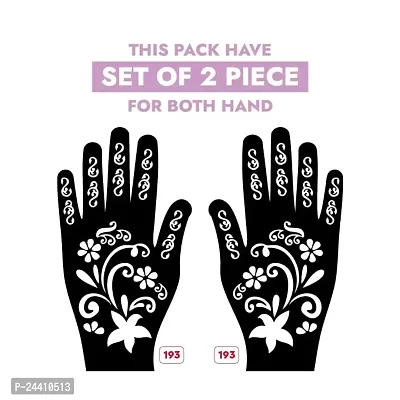 Apcute Stencil mehndi sticker | Mehandi Stencils for Girls, women and Kids | Easy to use, Best Mehandi Design Stencil Sticker collections, Design no - Apcute - HB - 193-thumb2