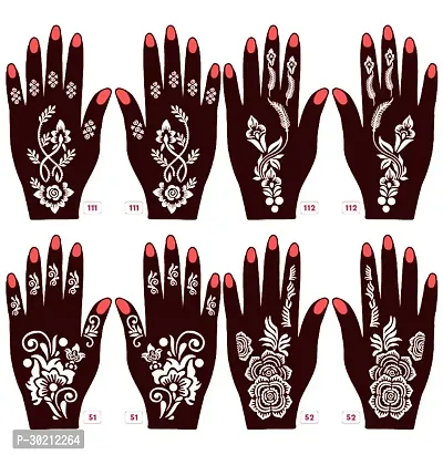 Beautiful Mehndi Stencils Stickers Pack Of 4 Pairs