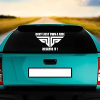 Dikoria Riding Car Sticker, car Stickers for Car Exterior, Glass, Wall, Window | White Color Standard Size (12x12 Inch) | Design-Riding Car Sticker White- D281-thumb1