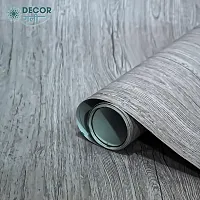 D?COR GALI Self Adhesive Gray WoodenTexture Waterproof Vinyl Wallpaper Stickers for Wooden Door, Wardrobe, Wall, PVC Wall Papers Design-2X8 Feet-thumb2