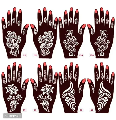 Beautiful Mehndi Stencils Stickers Pack Of 4 Pairs