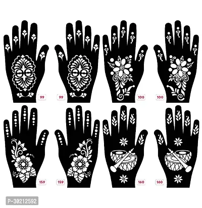 Beautiful Mehndi Stencils Stickers Pack Of 4 Pairs-thumb0