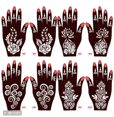 Beautiful Mehndi Stencils Stickers Pack Of 4 Pairs