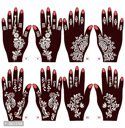 Beautiful Mehndi Stencils Stickers Pack Of 4 Pairs