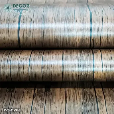 D?COR GALI Self Adhesive Dark WoodenTexture Waterproof Vinyl Wallpaper Stickers for Wooden Door, Wardrobe, Wall, PVC Wall Papers Design-2X8 Feet-thumb2