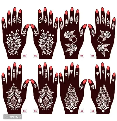 Beautiful Mehndi Stencils Stickers Pack Of 4 Pairs